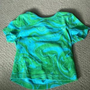 teens blue and green tee